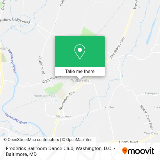 Frederick Ballroom Dance Club map