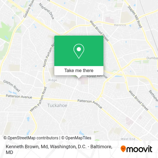 Kenneth Brown, Md map