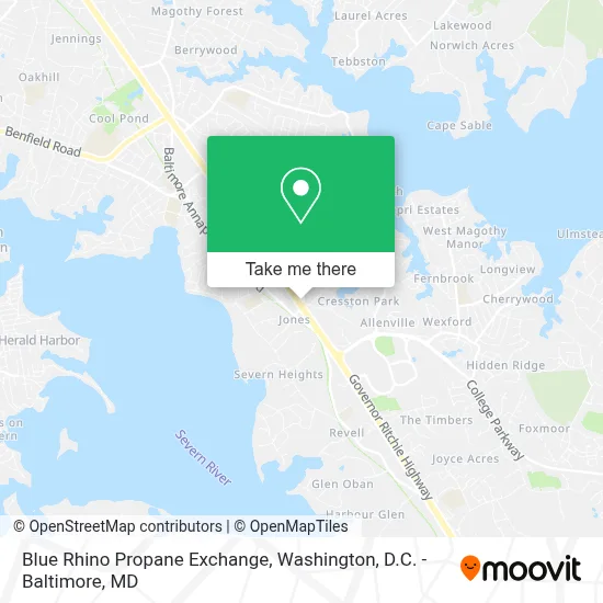 Blue Rhino Propane Exchange map