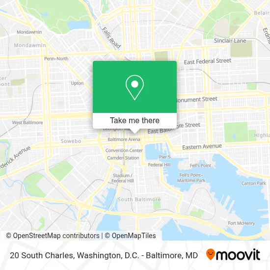 20 South Charles map