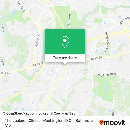 The Jackson Clinics map