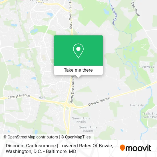 Discount Car Insurance | Lowered Rates Of Bowie map