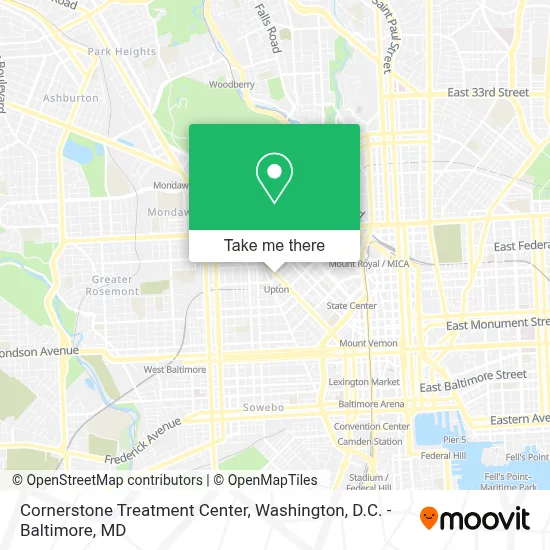 Cornerstone Treatment Center map