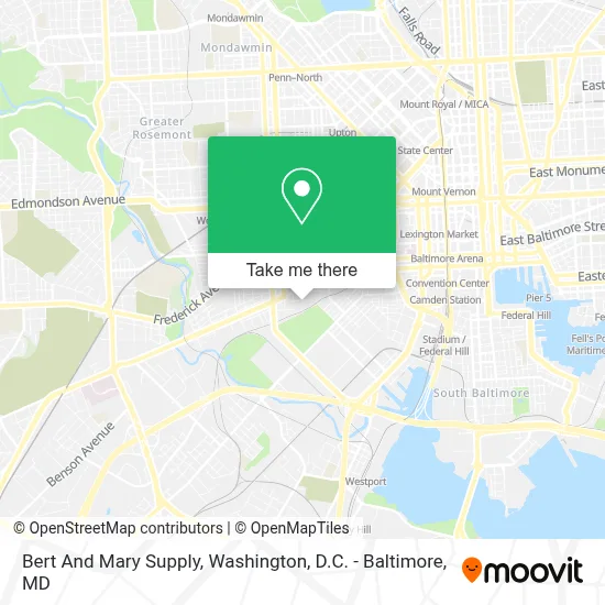 Bert And Mary Supply map