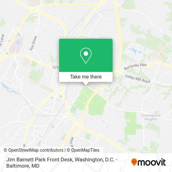 Jim Barnett Park Front Desk map
