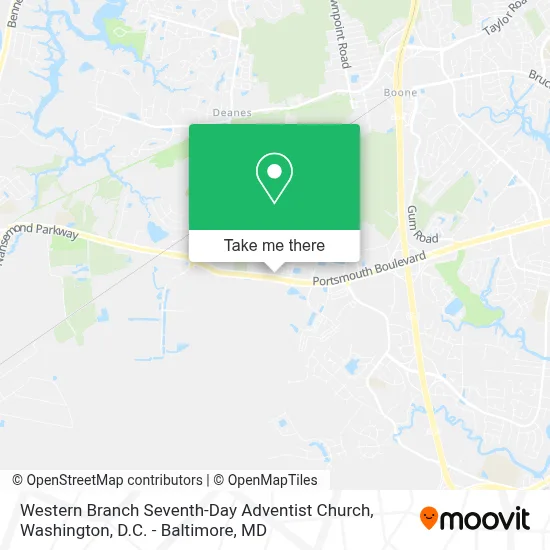 Western Branch Seventh-Day Adventist Church map