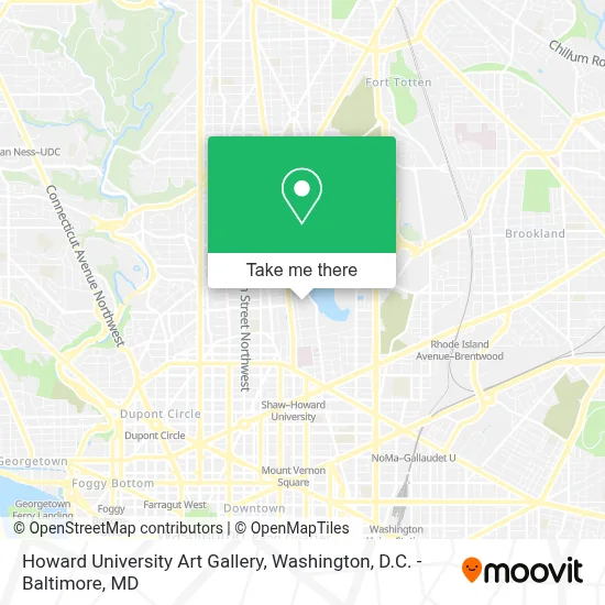 Howard University Art Gallery map