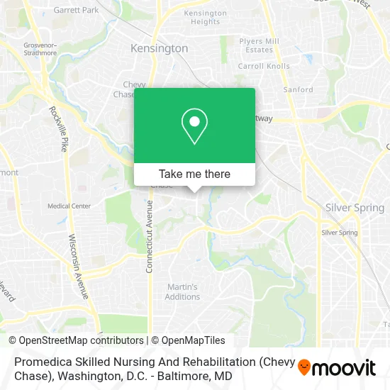 Promedica Skilled Nursing And Rehabilitation (Chevy Chase) map