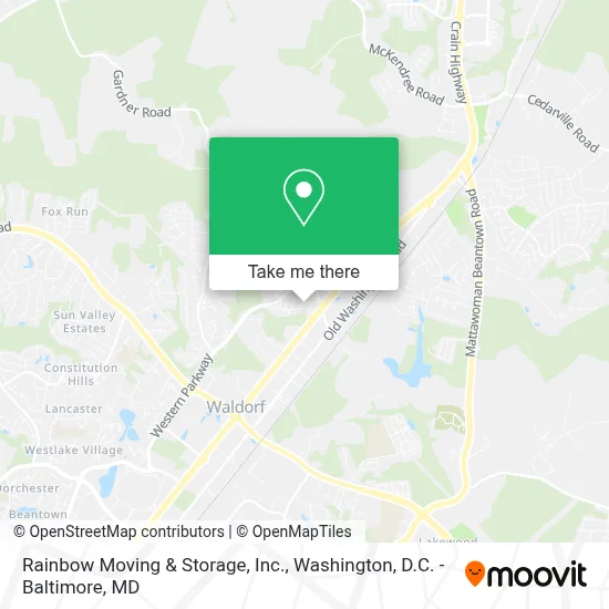Rainbow Moving & Storage, Inc. map