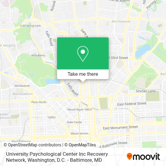 University Psychological Center Inc Recovery Network map