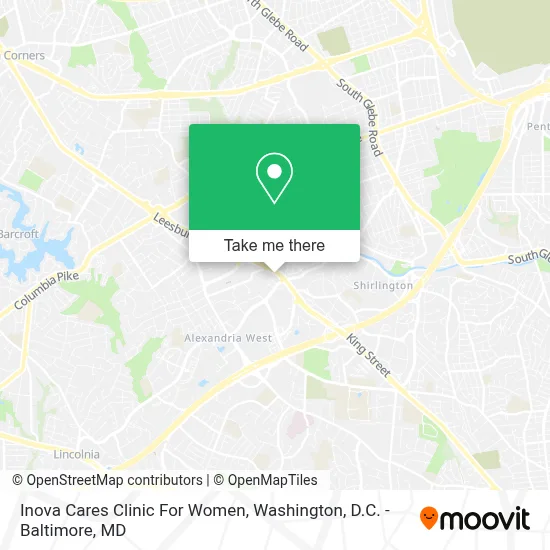Inova Cares Clinic For Women map