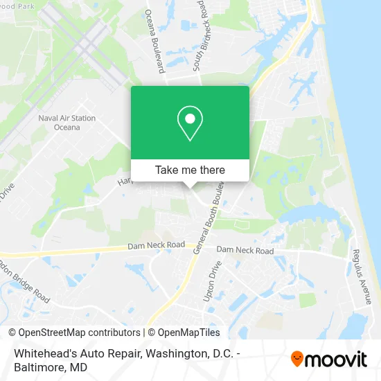 Whitehead's Auto Repair map