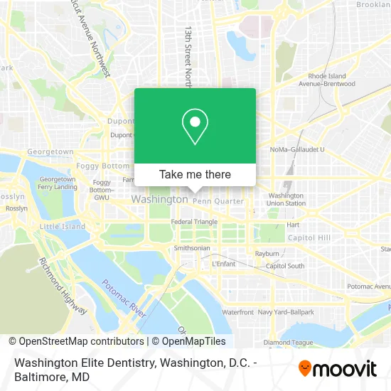Washington Elite Dentistry map