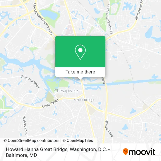 Howard Hanna Great Bridge map