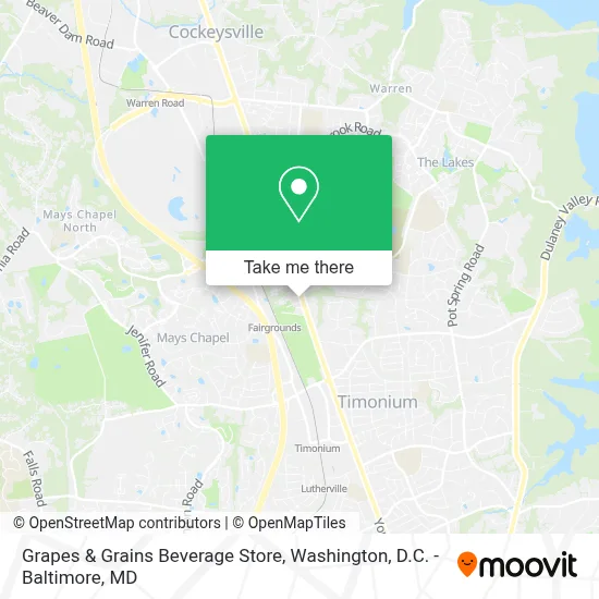 Grapes & Grains Beverage Store map