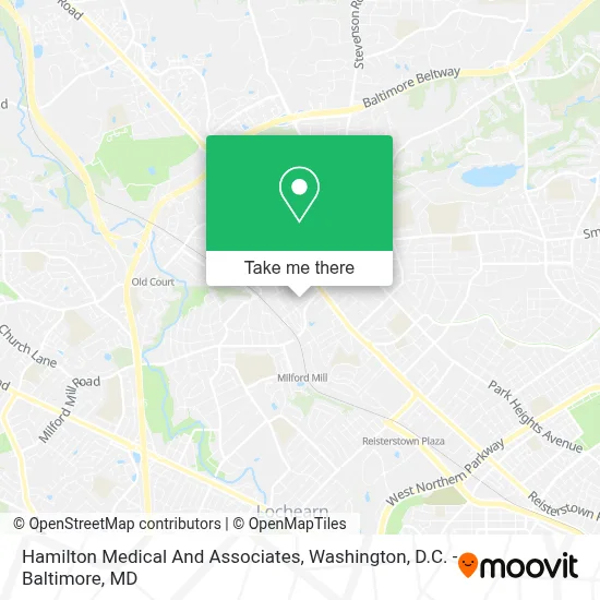 Hamilton Medical And Associates map