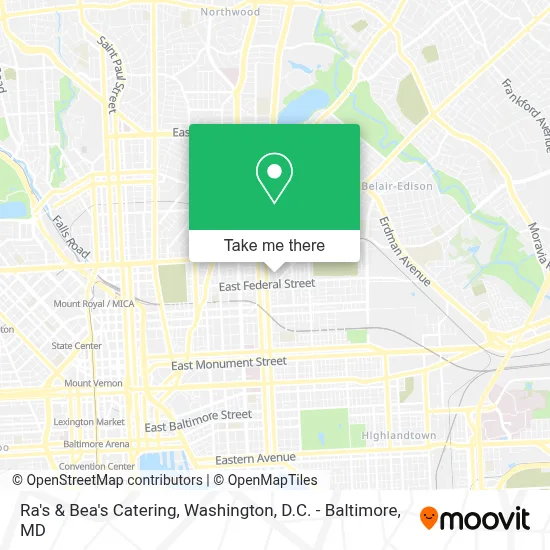 Ra's & Bea's Catering map