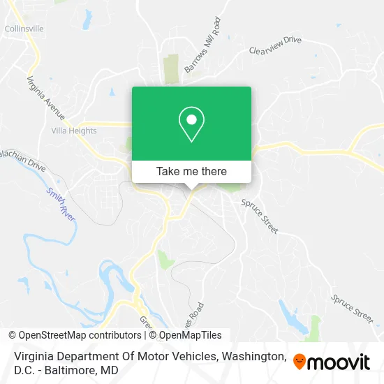 Virginia Department Of Motor Vehicles map