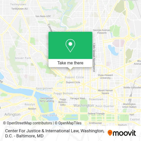 Center For Justice & International Law map