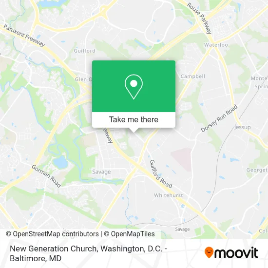 New Generation Church map