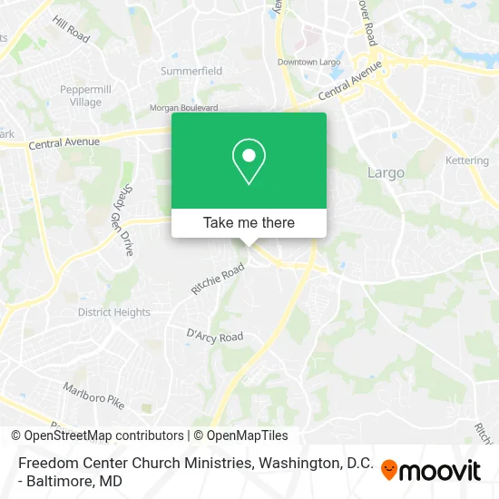 Freedom Center Church Ministries map
