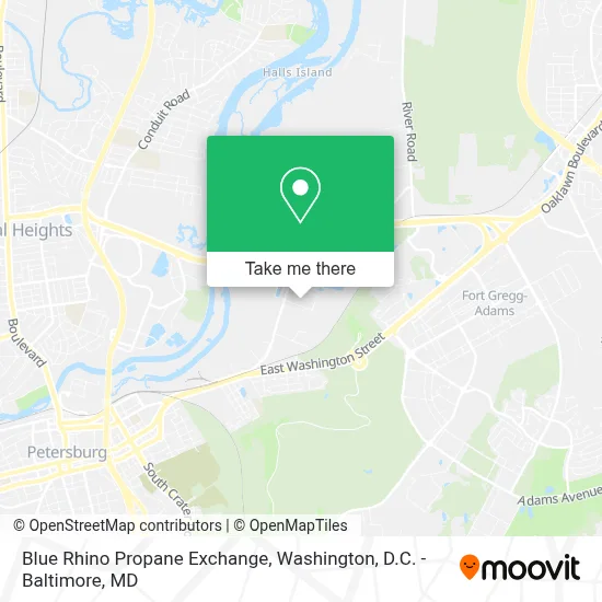 Blue Rhino Propane Exchange map