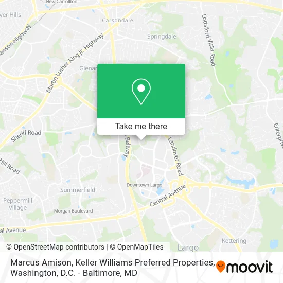 Marcus Amison, Keller Williams Preferred Properties map