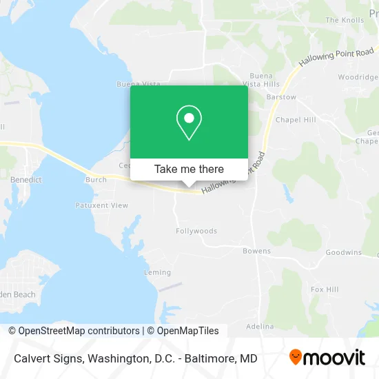 Calvert Signs map