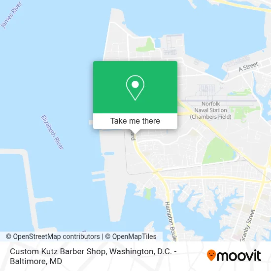 Custom Kutz Barber Shop map