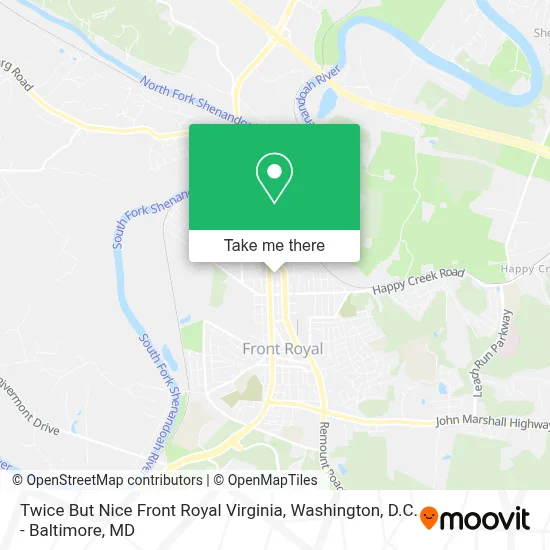 Twice But Nice Front Royal Virginia map