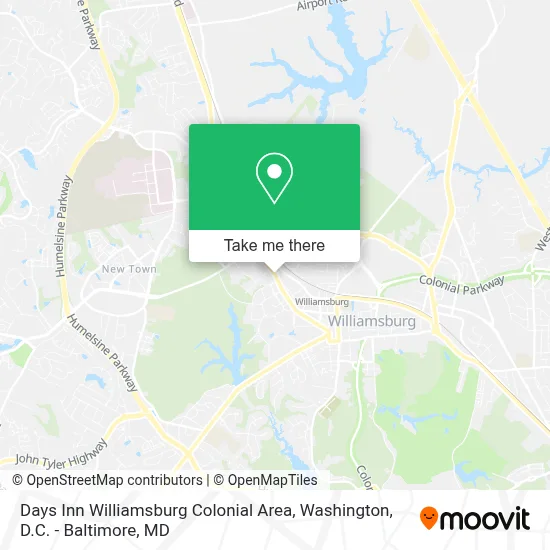 Days Inn Williamsburg Colonial Area map