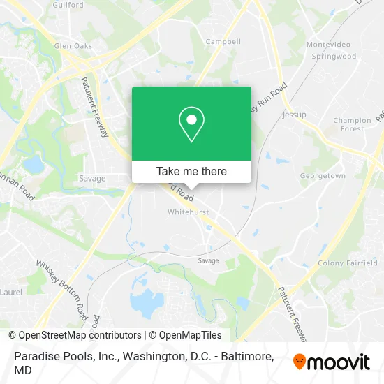 Paradise Pools, Inc. map
