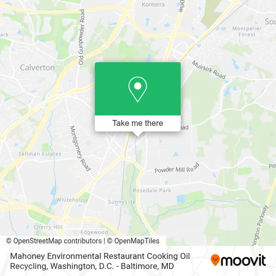Mahoney Environmental Restaurant Cooking Oil Recycling map