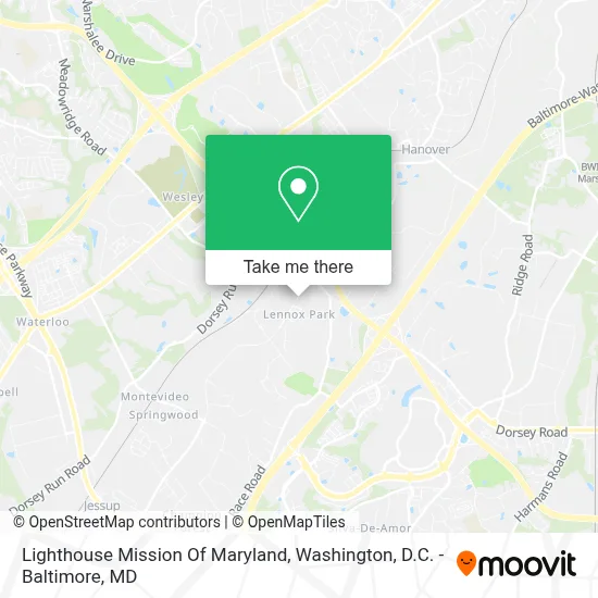 Lighthouse Mission Of Maryland map