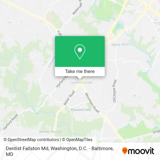 Dentist Fallston Md map