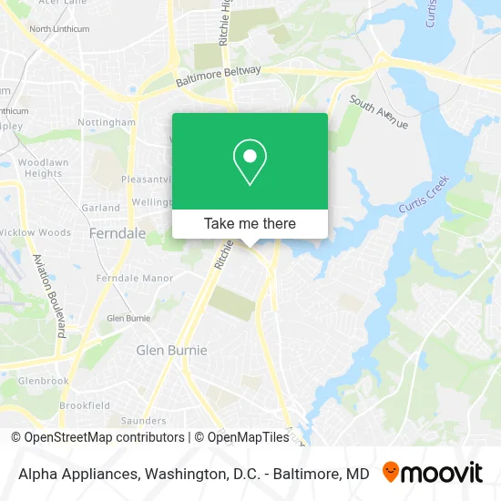 Alpha Appliances map