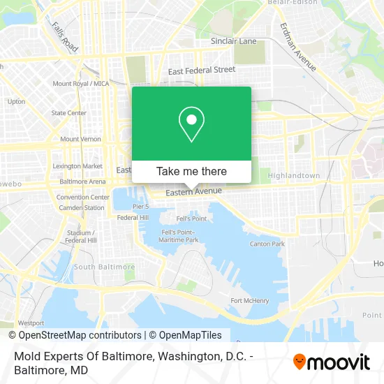 Mold Experts Of Baltimore map