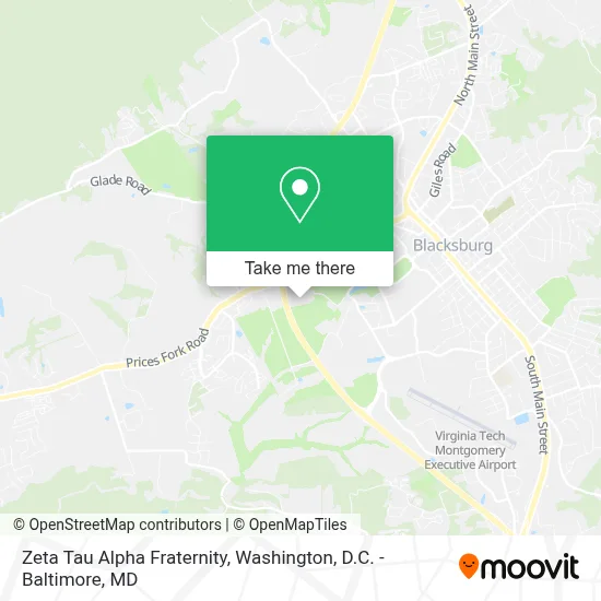 Zeta Tau Alpha Fraternity map