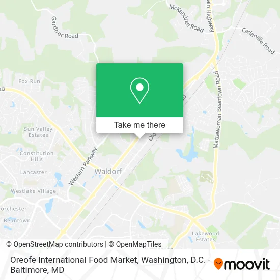 Oreofe International Food Market map