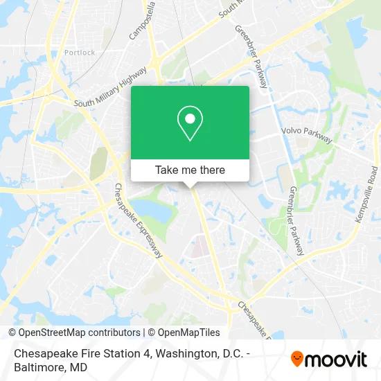 Chesapeake Fire Station 4 map