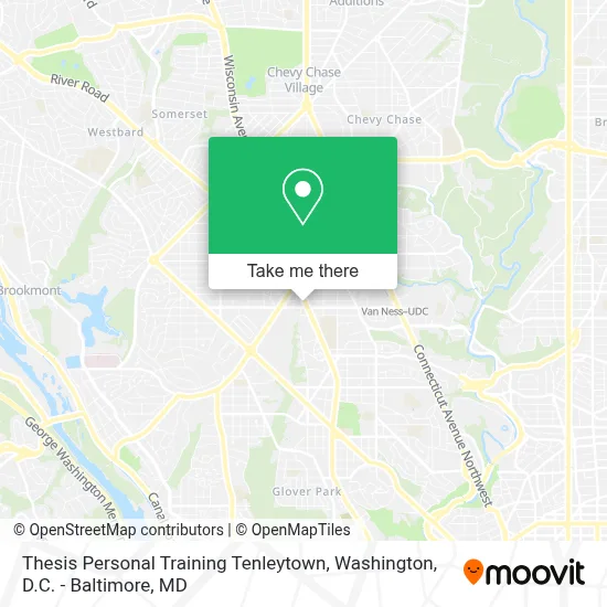 Thesis Personal Training Tenleytown map