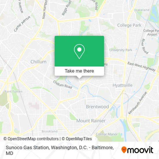 Sunoco Gas Station map