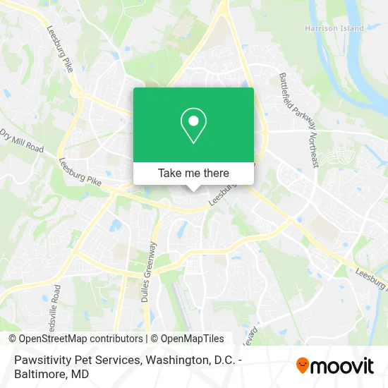 Pawsitivity Pet Services map