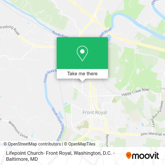 Lifepoint Church- Front Royal map