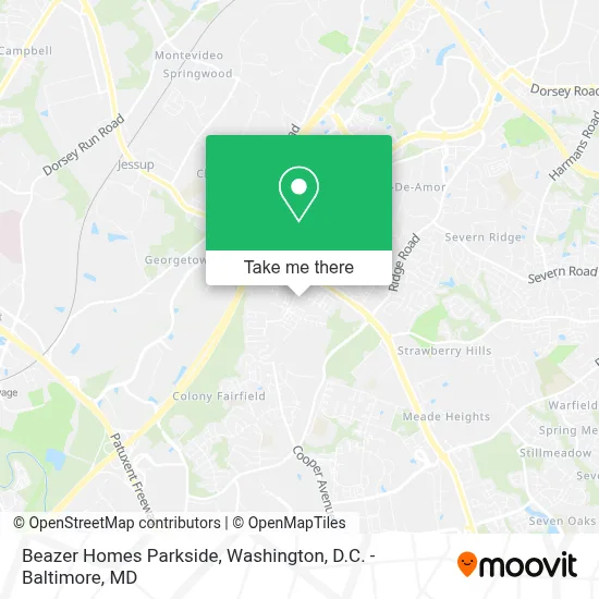 Beazer Homes Parkside map