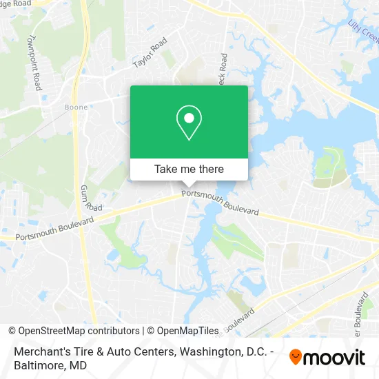 Merchant's Tire & Auto Centers map