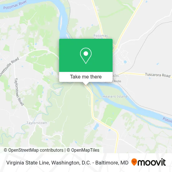 Virginia State Line map