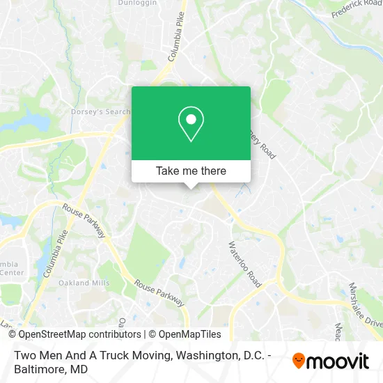 Two Men And A Truck Moving map