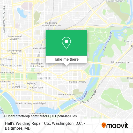 Hall's Welding Repair Co. map