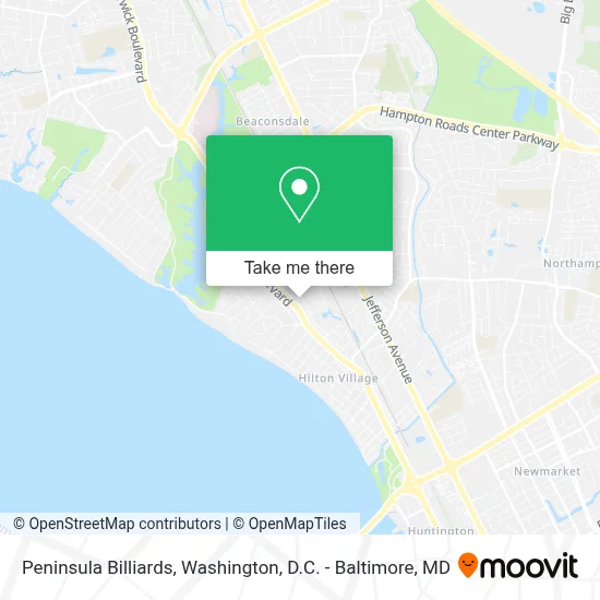 Peninsula Billiards map